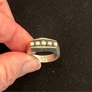 Sterling Silver Beaded Ring